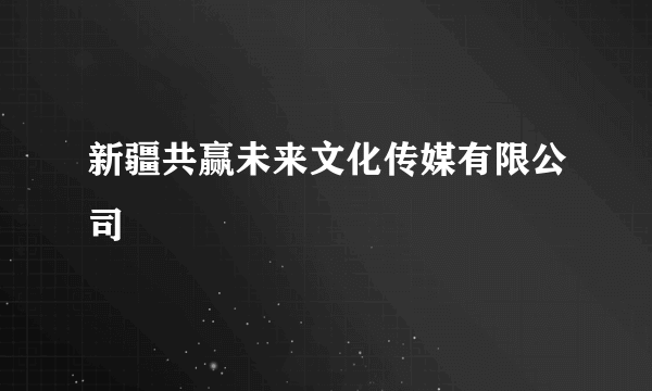 新疆共赢未来文化传媒有限公司