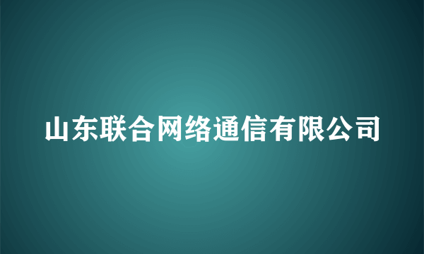 山东联合网络通信有限公司