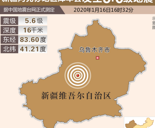 新疆5.6级地震