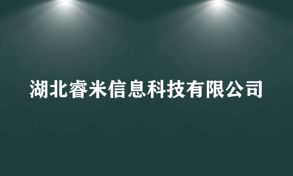 湖北睿米信息科技有限公司