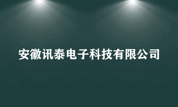 安徽讯泰电子科技有限公司