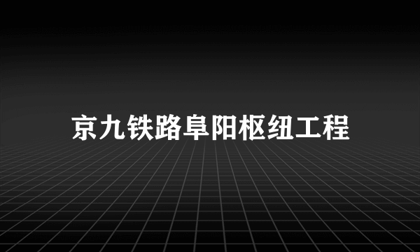 京九铁路阜阳枢纽工程