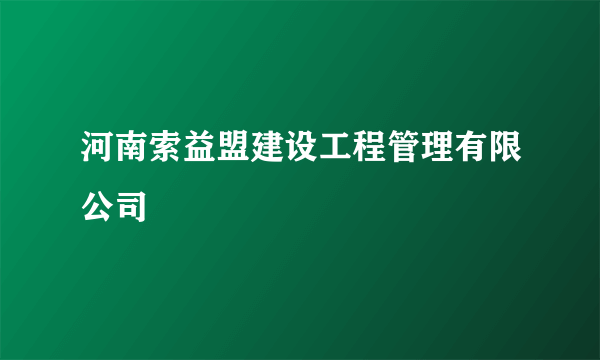 河南索益盟建设工程管理有限公司