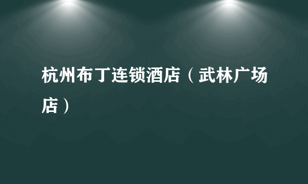 杭州布丁连锁酒店（武林广场店）