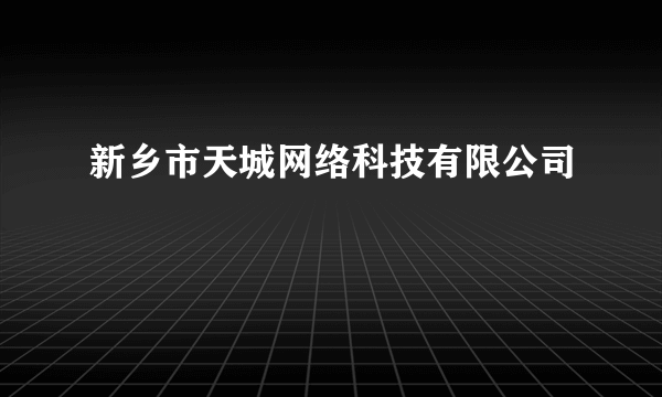 新乡市天城网络科技有限公司