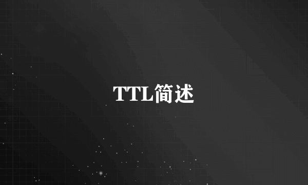 TTL简述