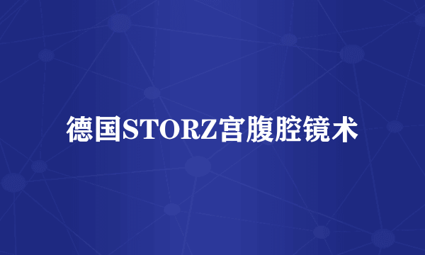 德国STORZ宫腹腔镜术