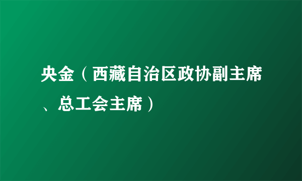 央金（西藏自治区政协副主席、总工会主席）