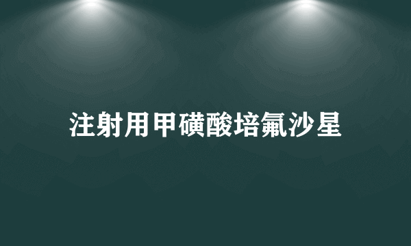 注射用甲磺酸培氟沙星