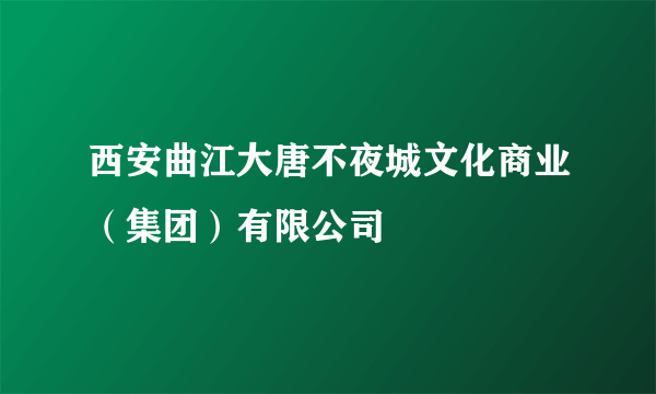 西安曲江大唐不夜城文化商业（集团）有限公司