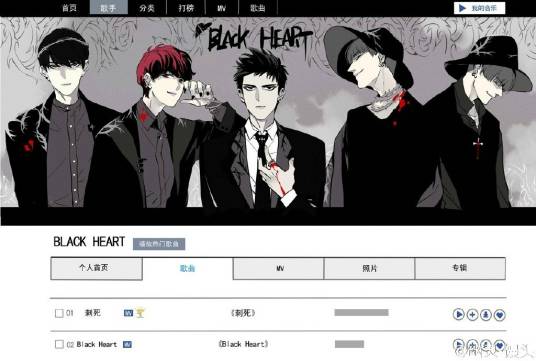 BLACK HEART（漫画《头条都是他》及其衍生作品中的组合）