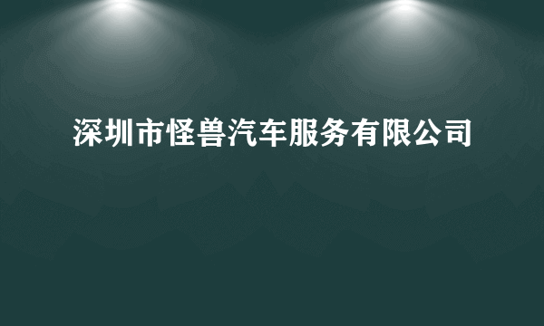 深圳市怪兽汽车服务有限公司