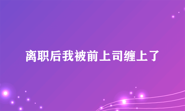 离职后我被前上司缠上了