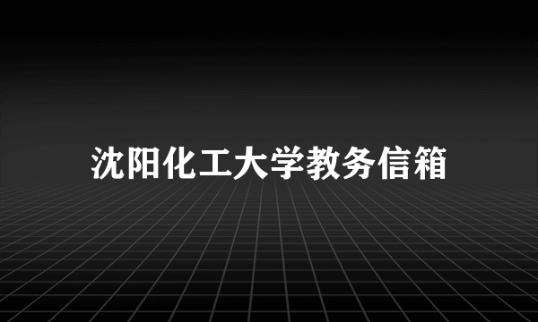 沈阳化工大学教务信箱