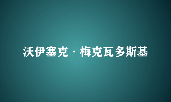 沃伊塞克·梅克瓦多斯基