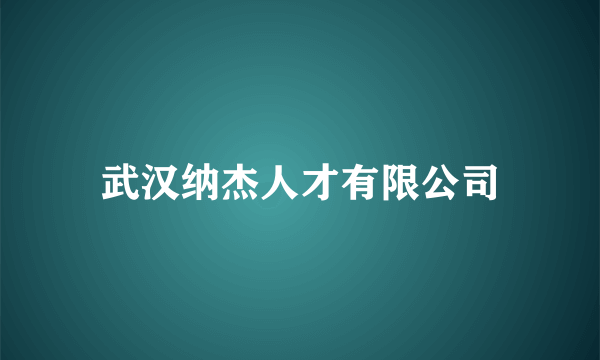 武汉纳杰人才有限公司