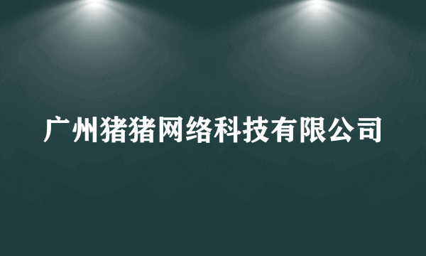 广州猪猪网络科技有限公司