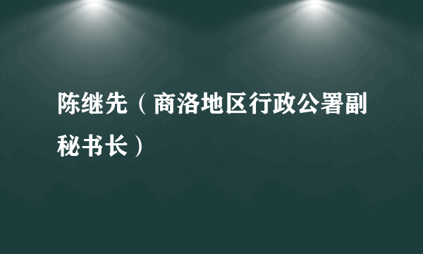 陈继先（商洛地区行政公署副秘书长）