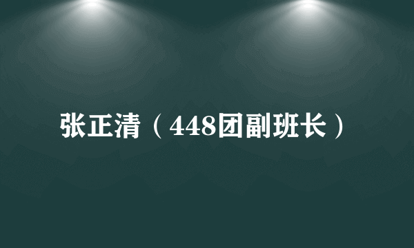 张正清（448团副班长）