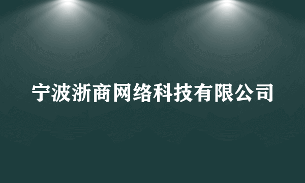 宁波浙商网络科技有限公司