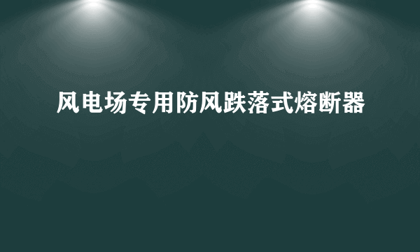 风电场专用防风跌落式熔断器