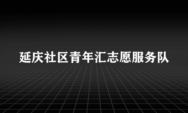 延庆社区青年汇志愿服务队