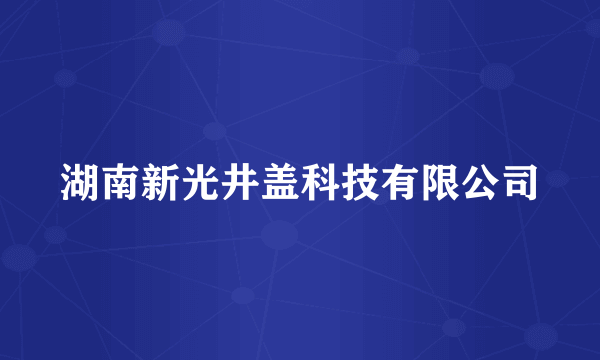 湖南新光井盖科技有限公司