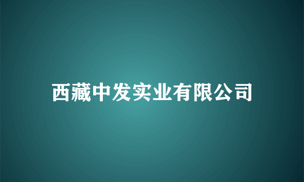 西藏中发实业有限公司