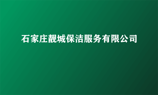 石家庄靓城保洁服务有限公司