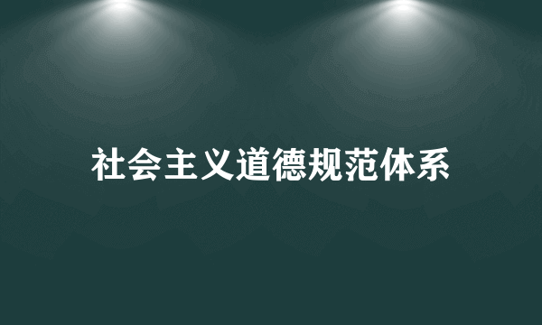 社会主义道德规范体系