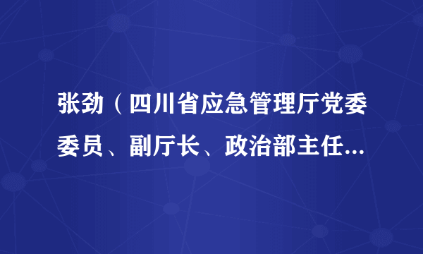 张劲（四川省应急管理厅党委委员、副厅长、政治部主任、机关党委书记）