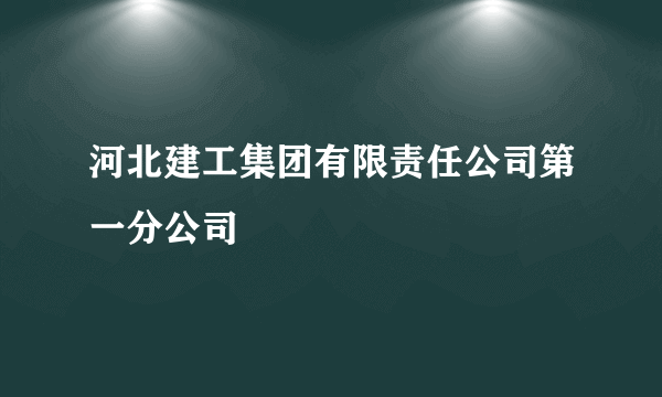 河北建工集团有限责任公司第一分公司