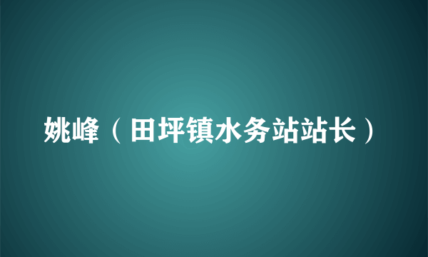 姚峰（田坪镇水务站站长）