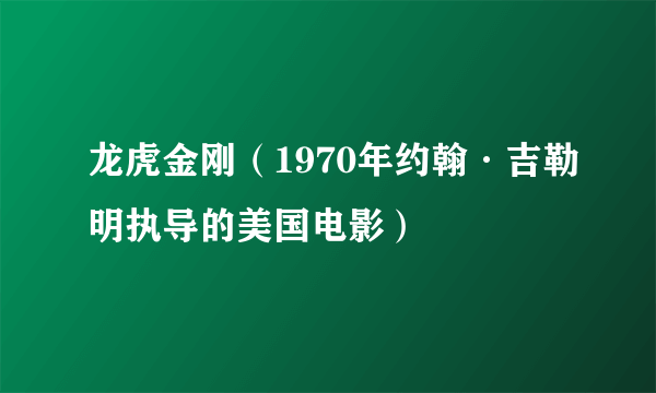 龙虎金刚（1970年约翰·吉勒明执导的美国电影）