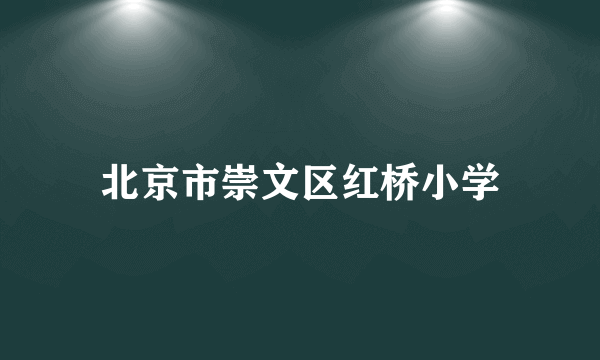 北京市崇文区红桥小学