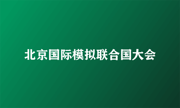 北京国际模拟联合国大会