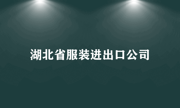 湖北省服装进出口公司