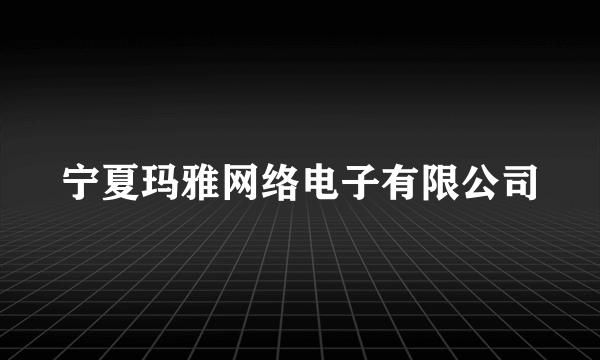 宁夏玛雅网络电子有限公司