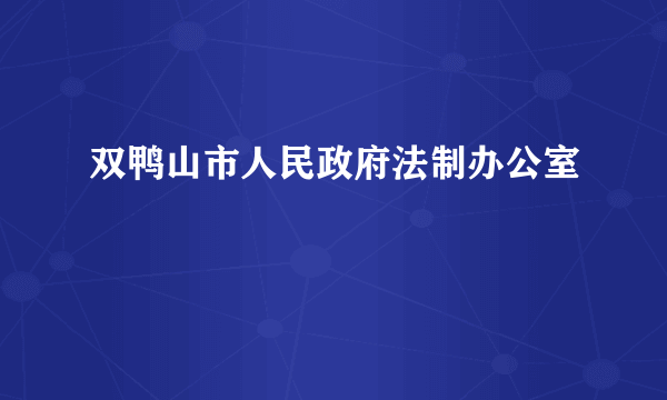 双鸭山市人民政府法制办公室