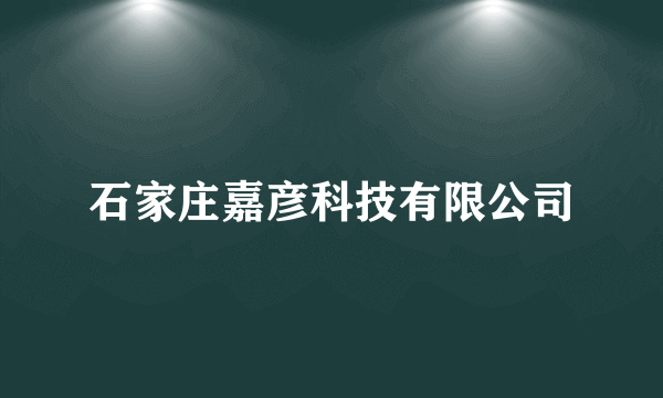 石家庄嘉彦科技有限公司