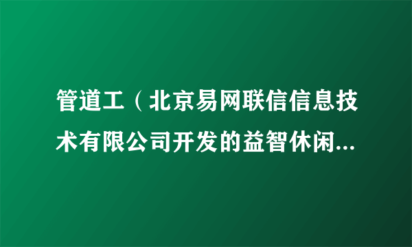 管道工（北京易网联信信息技术有限公司开发的益智休闲类手游）