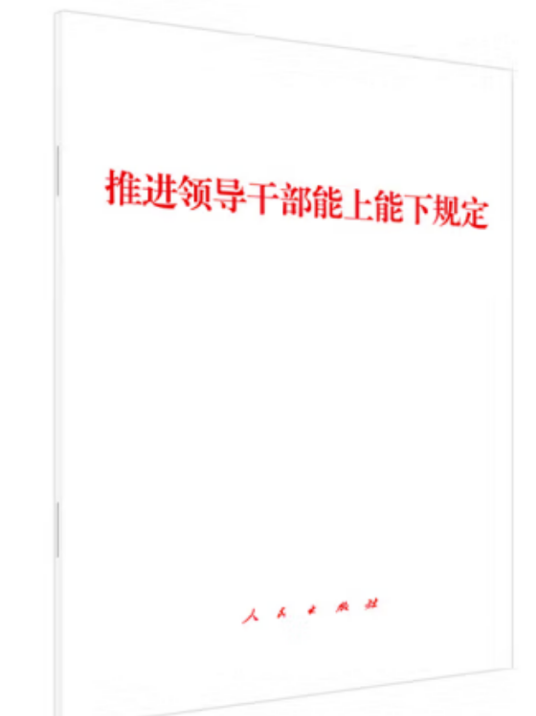 推进领导干部能上能下规定（以习近平新时代中国特色社会主义思想为指导的书籍）