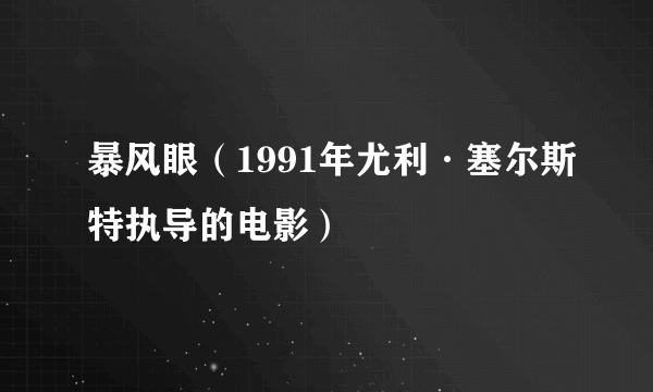 暴风眼（1991年尤利·塞尔斯特执导的电影）