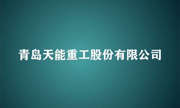 青岛天能重工股份有限公司