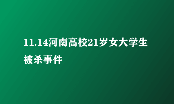 11.14河南高校21岁女大学生被杀事件