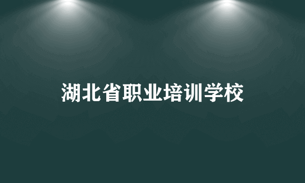 湖北省职业培训学校