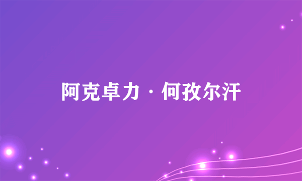 阿克卓力·何孜尔汗