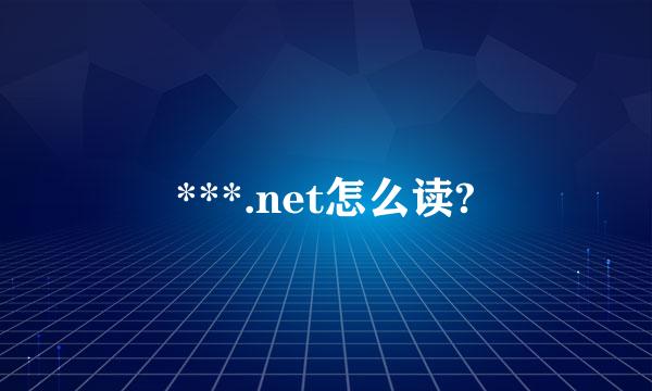 ***.net怎么读?