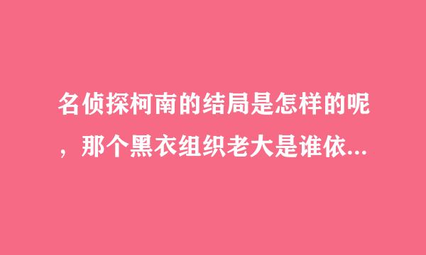 名侦探柯南的结局是怎样的呢，那个黑衣组织老大是谁依统六准，是阿笠，还是小岛元太?