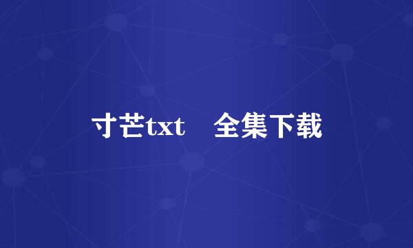 寸芒txt 全集下载